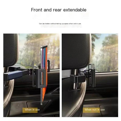 Universal Car Headrest Tablet Holder with Rotatable Design